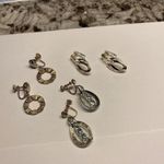 Lot Of 3 Screw On / Clip On Earrings Gold Tone 2 Are Two Tone Vintage Photo 5