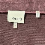 Ecru Women’s Size S Deep Burgundy Wine Ribbed Knit Lace Up V-Neck Top Sweater Photo 3