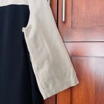 Talbots Dress Short Sleeve Knee Length Stretch Black Tan Size 18 Woman Petite Photo 3