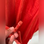 VTG NY & Co Corduroy Ribbed Zip Up Flannel Shacket Bright Orange Size L XL Photo 3