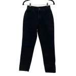 Aritzia Sunday Best Zola Mom Jeans High-Waisted Tapered Denim Black Size 00 Photo 2