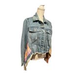 Free People In the Sun Mixed Media Jean Jacket Size XS Photo 3