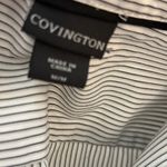 Covington  quarter slit sleeve button down stretch top Photo 6