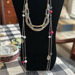 Two costume statement necklaces preowned Photo 0