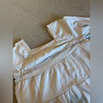 Old Navy  Women Square Neck Longsleeve Cream Top Size Large Tiered Cotton Spring Photo 6