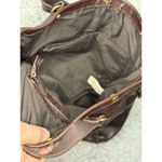 Lucky Brand  Women's Brown Leather Tote Bag Woven Details Casual​​ Photo 11