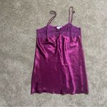 Morgan Taylor Womens Aubergine Mini Coquette Nightgown Sz L Chemise Satin Lace Photo 3