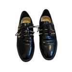 Coliac Black Patent Leather Embellished Lace Up Oxfords, Sz Eu 37 Photo 4