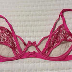 For Love & Lemons Hot Pink Soutache Swirl Embroidered Strappy Bra Sz M Medium Photo 0