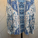 Lavender Brown  Blue Geometric Paisley Print Dress‎ Photo 3