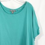 Jessica London 30W 32W Top 3X Green Short Sleeve Tee Swing Trapeze A Line 790 Photo 3