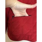 Charter Club  Womens XL Red Quilted Jacket Coat Full Zip Pockets Preppy Going Out Photo 2