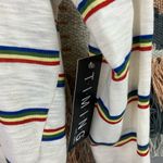 Timing Retro Striped Hippy Ruffle Hem Crop Top Photo 5