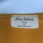 Free Kisses  Shirt Dress Mustard Yellow Queen Plus Size 2X EUC #4490 Photo 4
