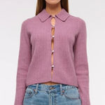 Abercrombie & Fitch  Pearl Button Collared Cardigan Size M Preppy Winter Photo 0