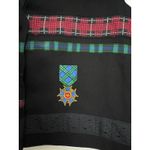 Y2K Eagle's Eye Vest Embroidery Lace black Red tartan Large Photo 6