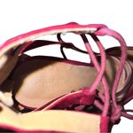 Charlotte Russe Red Suede Pointed Toe Lace-Up Stiletto Heels Size 9.5 High Heel Photo 4