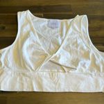 J.O.A. Los Angeles Women's Twist Front Crop Top White M Cotton Photo 1