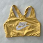 Nike  Dri-Fit Swoosh Sports Bra Gold Yellow Size M Photo 2