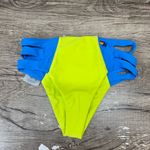 Aviator Nation  HI-WAISTED SIDE CUT OUT COLOR BLOCK BRIEF BIKINI BOTTOMS size xs Photo 3