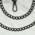 Black Chain Link Purse Handbag Replacement Strap 47" Crossbody Shoulder ✨ Photo 5