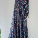 Mac Duggal  One Shoulder Cut Out Navy Floral Gown 12 Photo 7
