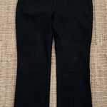 ZARA  Black Denim Raw Hem Straight Leg Jeans Size 12 Photo 0