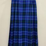 Pendleton Vintage Plaid Wool Skirt Blue Black Sz 10 Made in USA Academia Photo 4