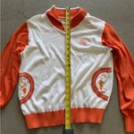Orange and white sporty sweater / medium Photo 2