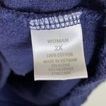 Dress Barn  Navy Blue & Silver Studded Front Knit Sweater Size 2X Photo 4