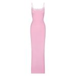 SKIMS Fits Everybody Lace Long Slip Dress in Bubblegum Tonal, Size Small Photo 3