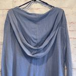 Free People  Dress Womens XS Blue Queen Of Hearts Oversized Hooded Shirt Dress Photo 5