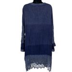 Shoreline  Wear Boho Ombre Floral Embroidered Neckline Rayon Tunic Top Photo 8