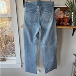Old Navy Extra High Rise Distressed Light Blue Wide Leg Raw Hem Jeans Size 4 Photo 4