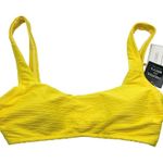 Salt & Cove Yellow Ribbed Bralette Bikini Swim Top M Size M Photo 1