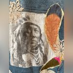 Native American Indian Denim Vest Size L Photo 2