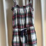 Aerie  plaid flannel pajama romper Photo 0