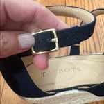 Talbots Lyndsay Strappy Canvas Espadrille Wedges Indigo Navy size 9.5 nautical Photo 3