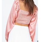 Princess Polly  Estee Cropped Blouse Top | Pink Size 10 | Trendy &‎ Chic Photo 3