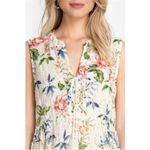 Johnny Was Jade  Caprice Floral Lace Up Eyelet Mini Dress Photo 2