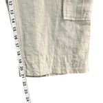 Chico's Capri Cargo Pants Womens M Beige Linen Cropped Pockets Casual Utility Photo 7