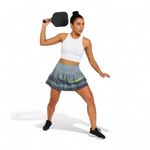 Lucky In Love Scalloped Pleated Skirt Size M Gray Size M Photo 1