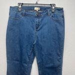 Modcloth Dark Wash Ankle Length High Rise Stretch Jeans Womens Sz XL Bow Accent Photo 2