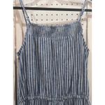 beam lunch lounge collection blue white stripe smocked bodice jumpsuit women's S Size undefined Photo 2
