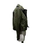 Shinestar  Women's Olive Green Double-Breasted Cropped Jacket Medium Photo 5