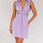 Hello Molly  moonlight shimmer mini dress lilac Photo 0