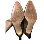 Brown Suede Sesto Meucci Buckle Pumps Women's Heels Size 7M Italy Vintage Photo 6