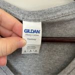 Gildan Tee Shirt V-Neck Gray Short Sleeve Neutral Casual Basics Photo 2