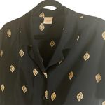 CLEO Petites Black Shirt with Gold Pattern Size undefined Photo 1