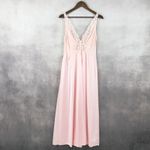 Vintage Olga Nightgown Size L Bodysilk Slip Dress Coquette Feminine Pink 92087 Size L Photo 7